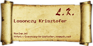 Losonczy Krisztofer névjegykártya