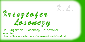 krisztofer losonczy business card